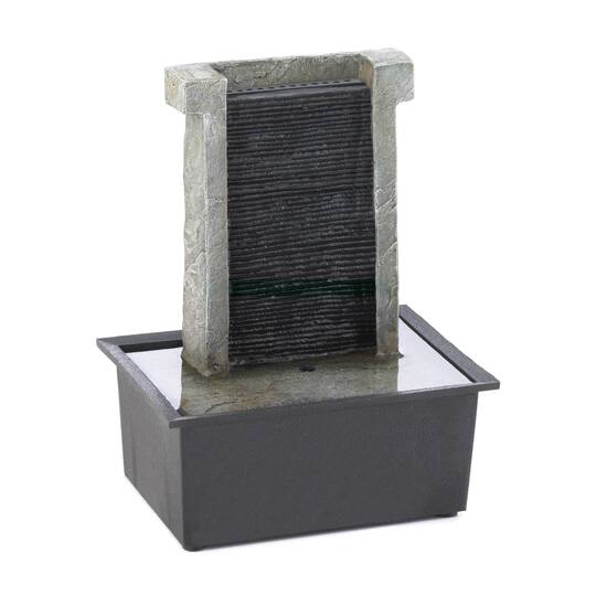 10.5" Stone Wall LED Tabletop Fountain